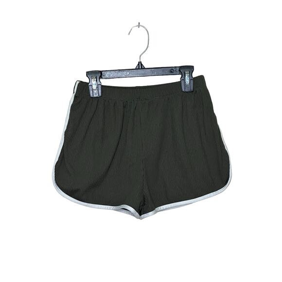 Capella dark green ribbed pull on shorts size Small - Picture 6 of 6